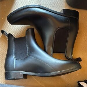 Sam Edelman Black Ankle Boots with Elastic Panels